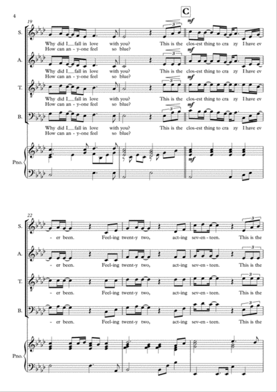The Closest Thing To Crazy 4-Part scores gallery preview page 4