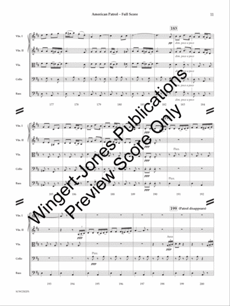 American Patrol (Score) String Orchestra scores gallery preview page 12
