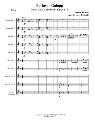 Furioso - Galopp from Nach Liszt's Motiven - Opus 114