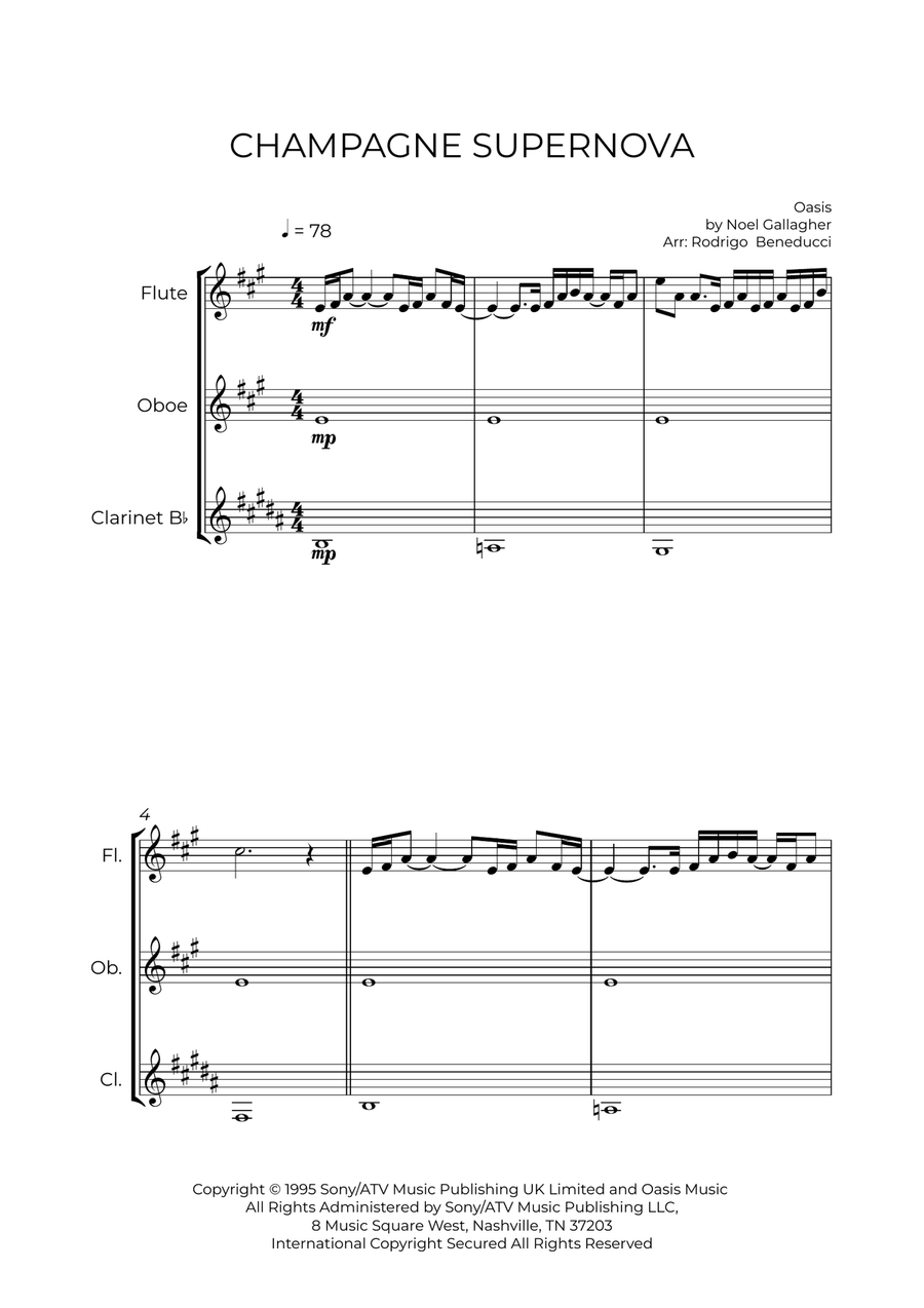 Champagne Supernova Woodwind Trio scores gallery preview page 2