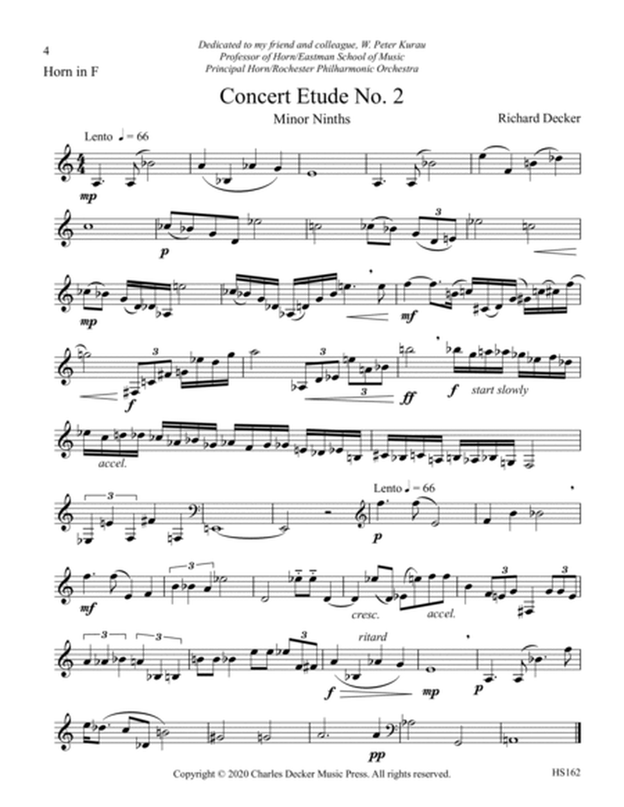 Three Concert Etudes for Solo Horn image number null