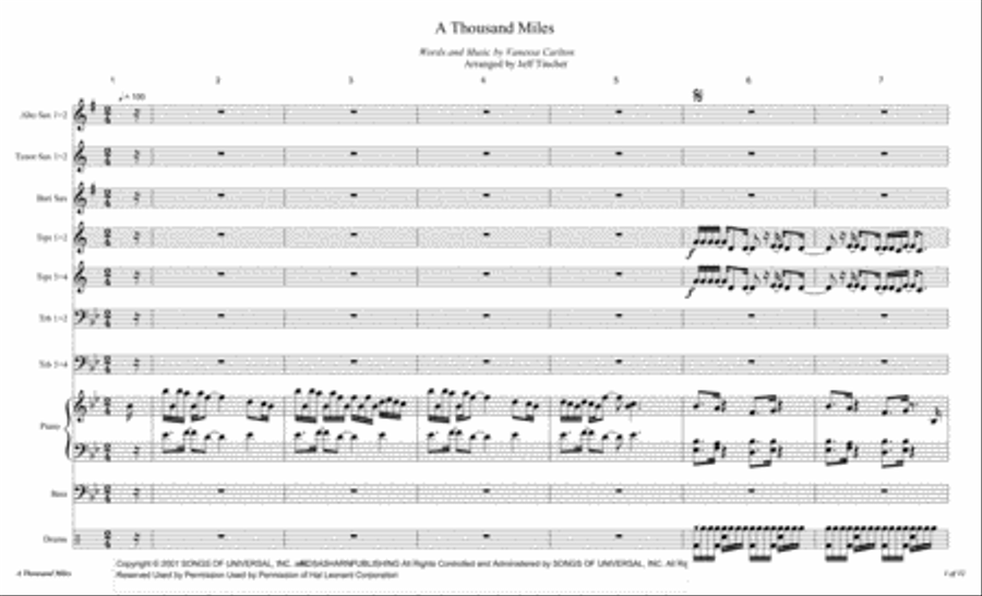 A Thousand Miles Jazz Ensemble scores gallery preview page 2