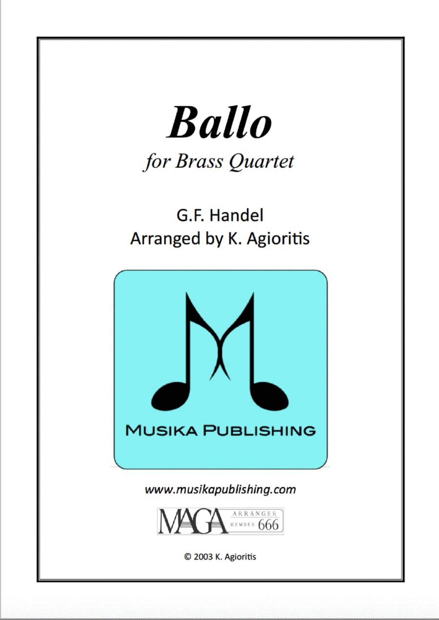Ballo - for Brass Quartet Brass Quartet scores gallery preview page 1