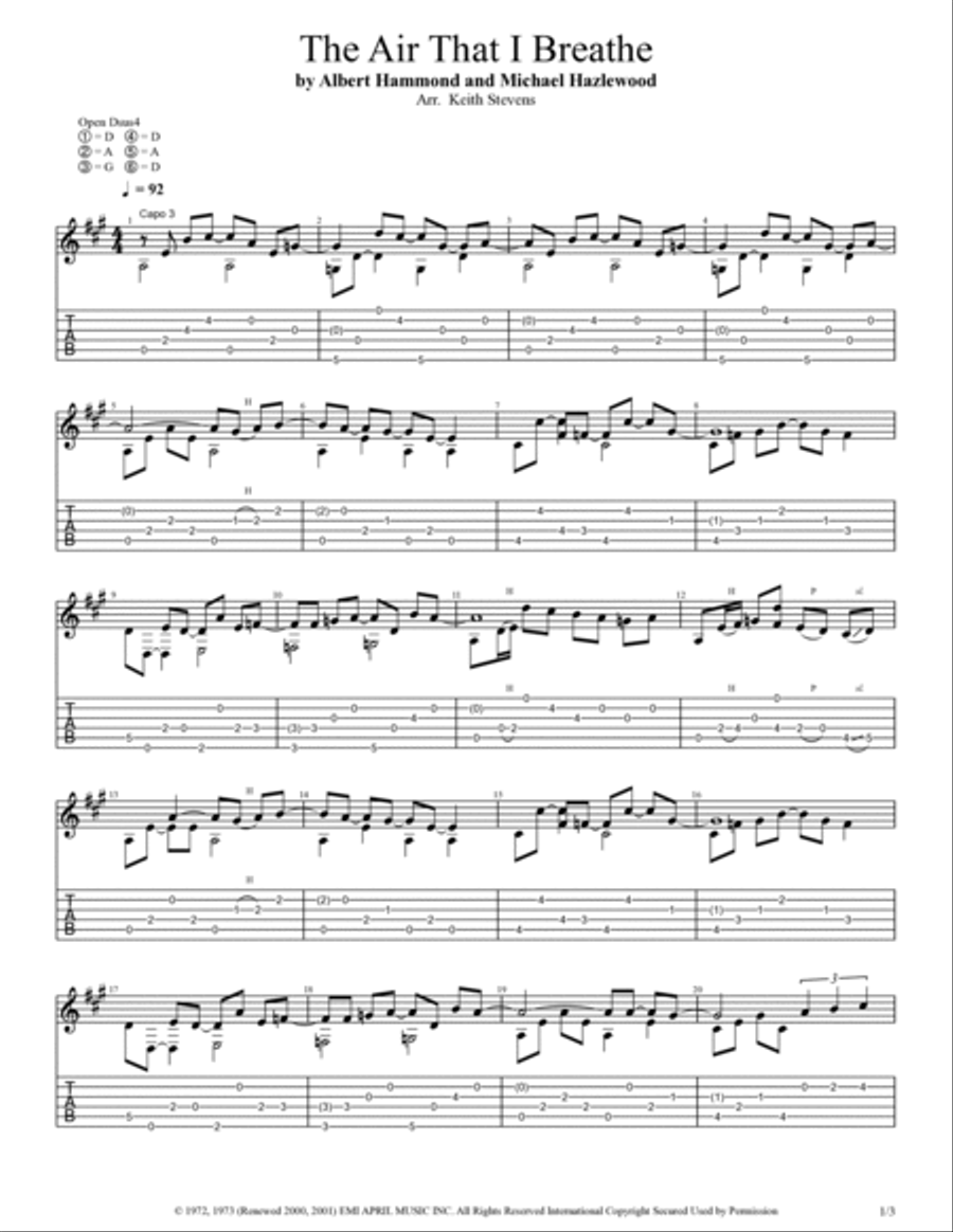 The Air That I Breathe The Air That I Breathe Guitar Solo scores gallery preview page 2
