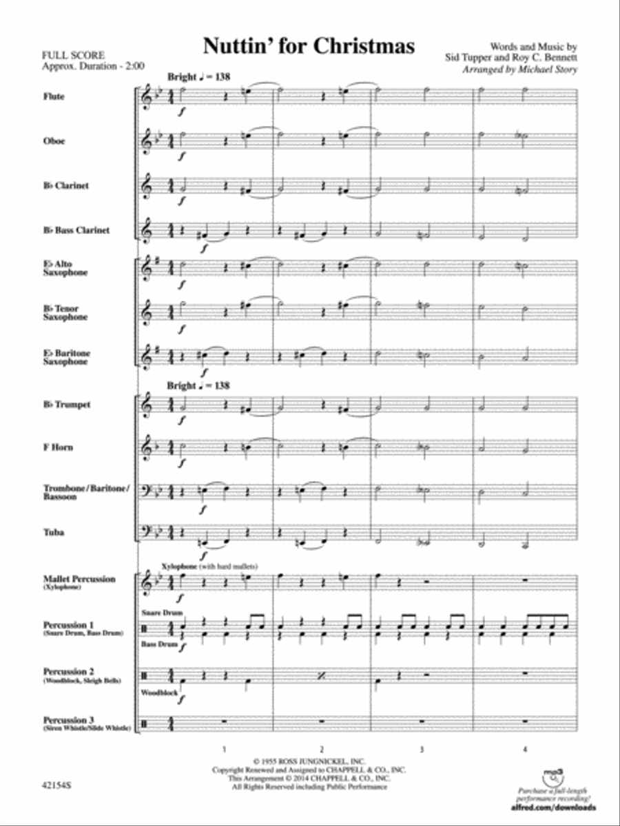 Nuttin' for Christmas: Score Concert Band scores gallery preview page 3