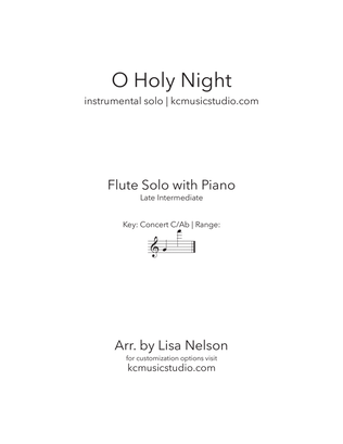 Book cover for O Holy Night - Advanced Flute and Piano