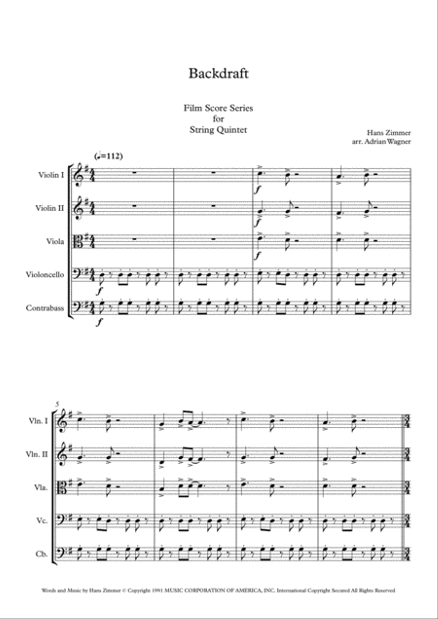 Backdraft String Quintet scores gallery preview page 3