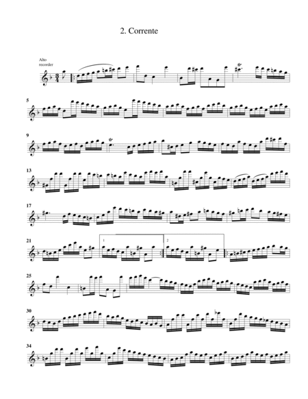 Partita, BWV 1013 (arrangement for alto recorder in F (Version in D minor))