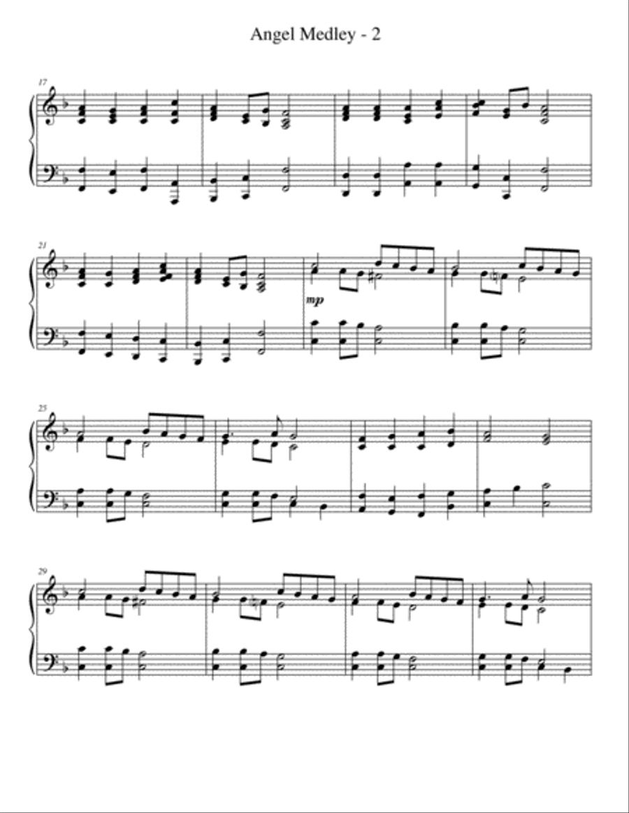 Angel Medley Angel Medley Piano Solo scores gallery preview page 2