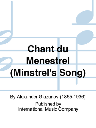 Book cover for Chant Du Menestrel (Minstrel'S Song)