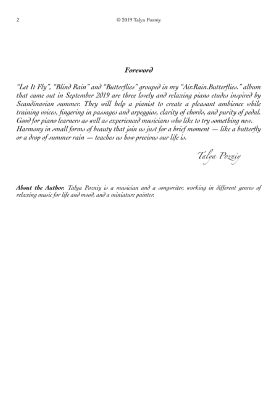 Air.Rain.Butterflies. by Talya Pozniy Piano Method scores gallery preview page 2