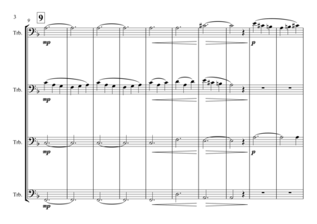 Morning Mood (from Peer Gynt suite n°1) for Trombone Quartet image number null