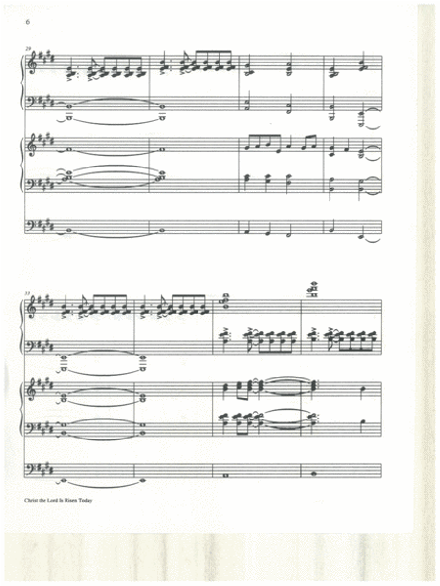 Christ the Lord Is Risen Today 4-Part scores gallery preview page 7