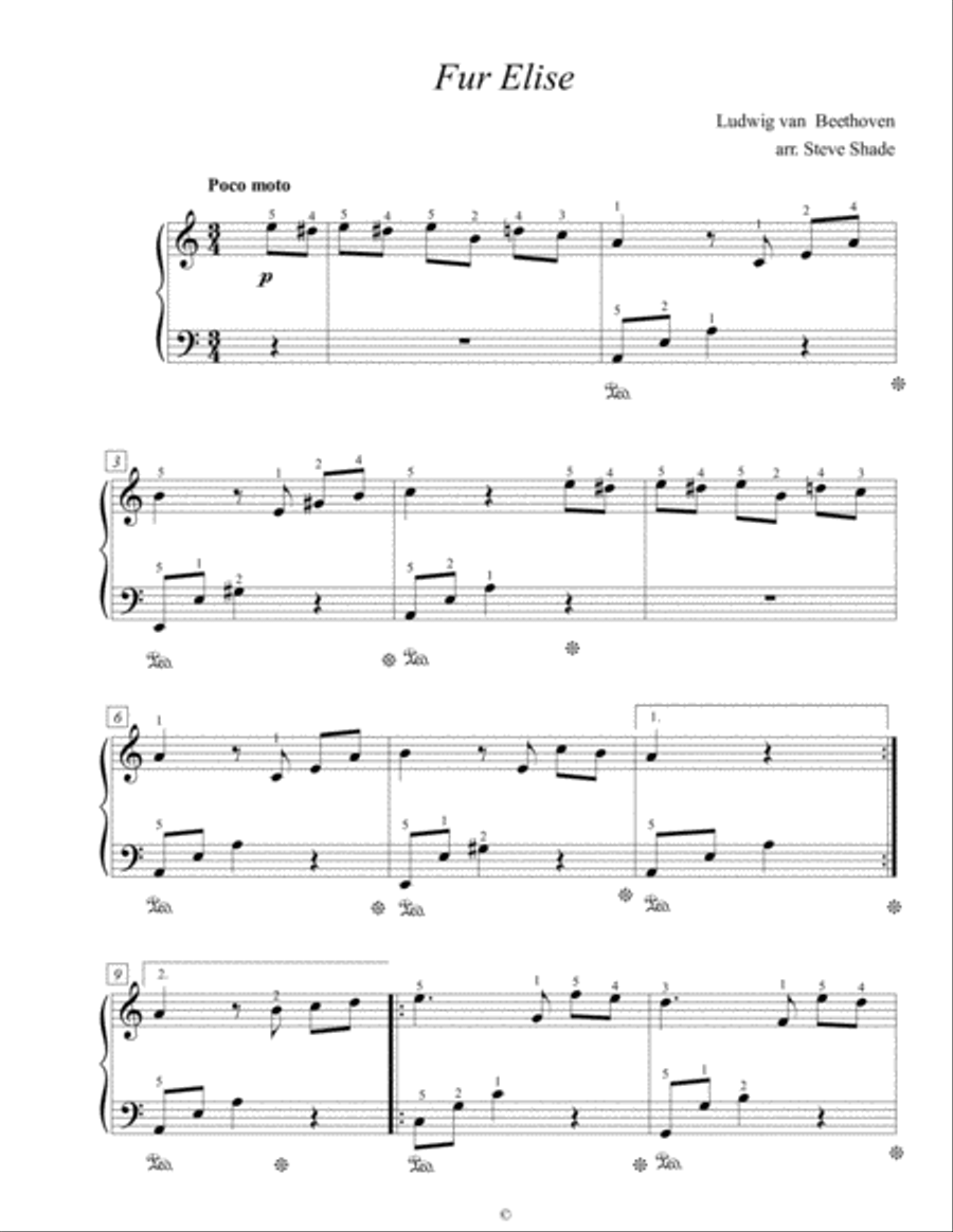 Fur elise store simple piano