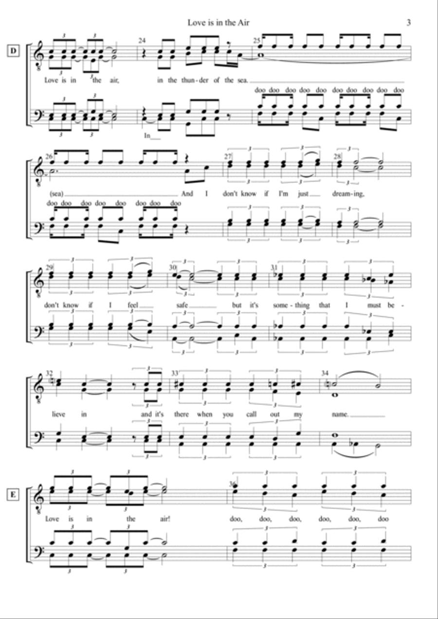 Love Is In The Air TTBB scores gallery preview page 3