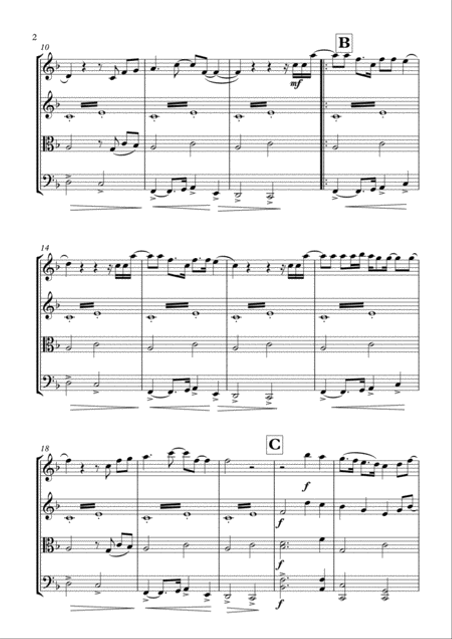 Fix You String Quartet scores gallery preview page 3