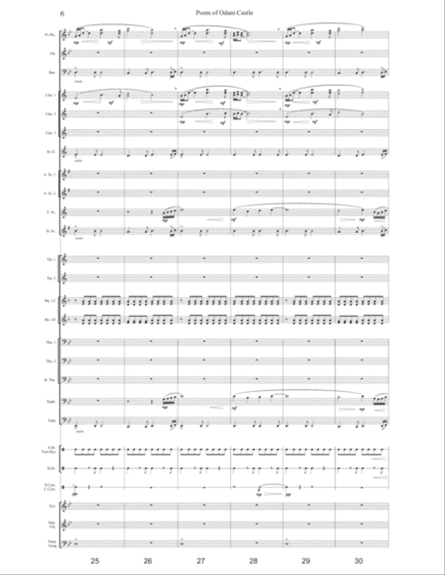 POEM OF ODANI CASTLE [JAPANESE] (concert band - score, parts and license – difficulty: medium) image number null