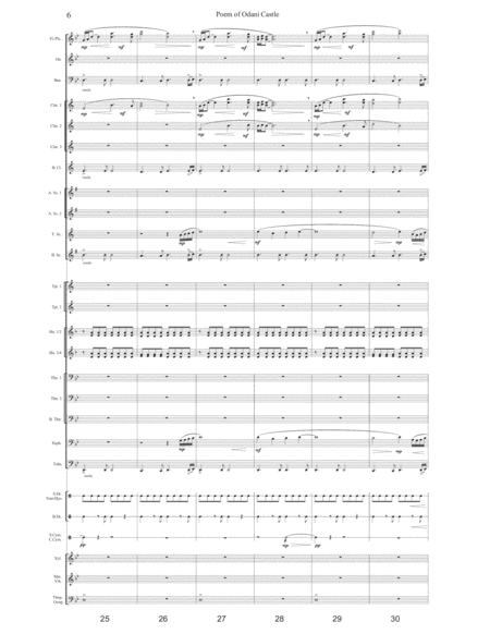 POEM OF ODANI CASTLE [JAPANESE] (concert band - score, parts and license – difficulty: medium) image number null