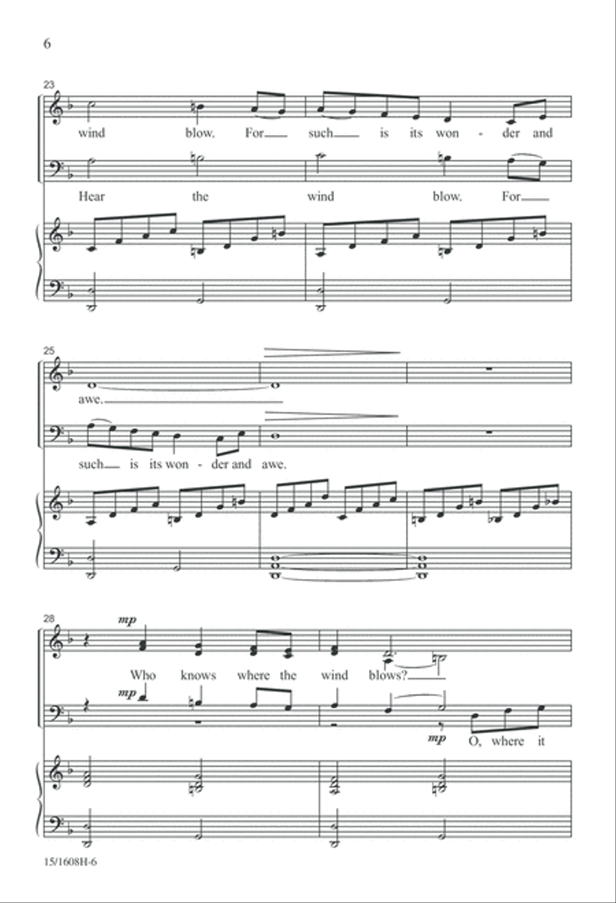 Who Knows? 4-Part scores gallery preview page 6