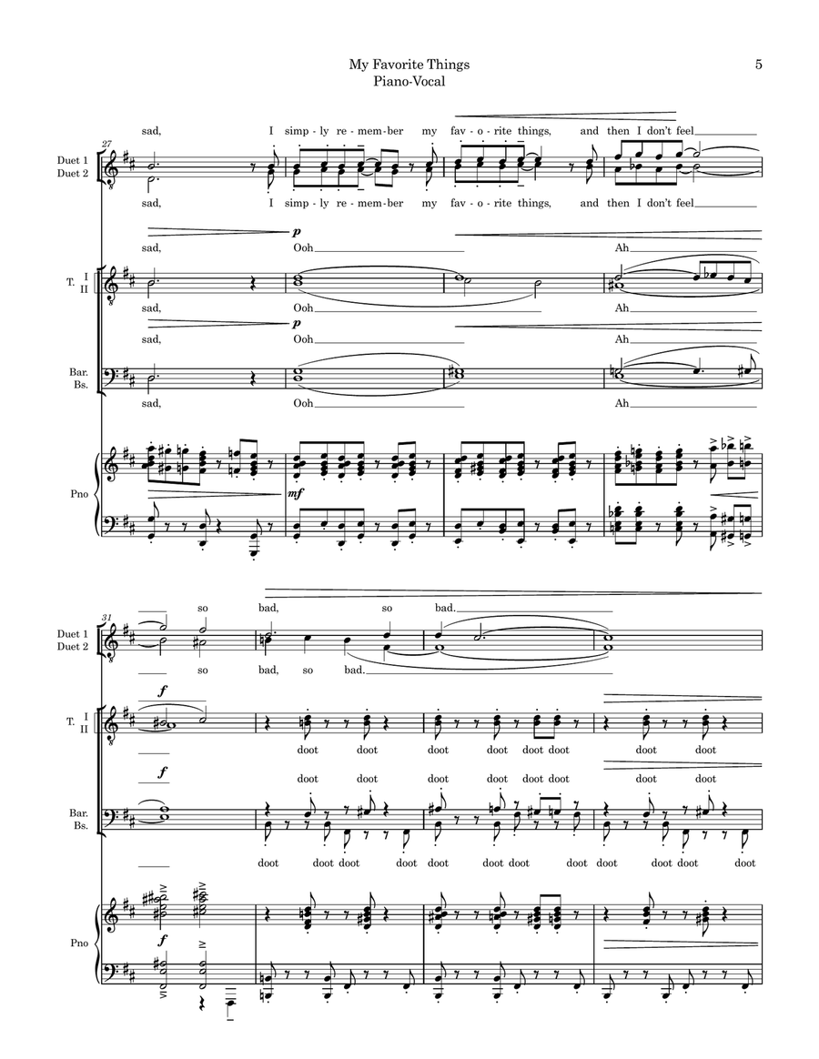 My Favorite Things TTBB scores gallery preview page 5