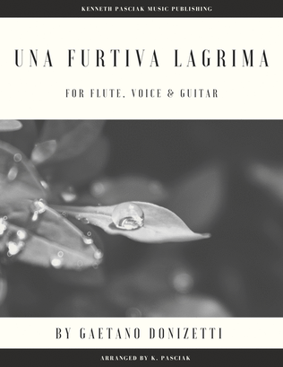 Una furtiva lagrima (for Flute, Voice and Guitar)