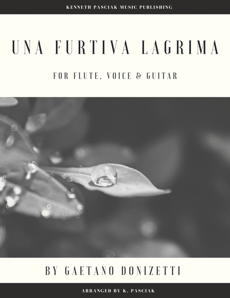 Una furtiva lagrima (for Flute, Voice and Guitar) image number null