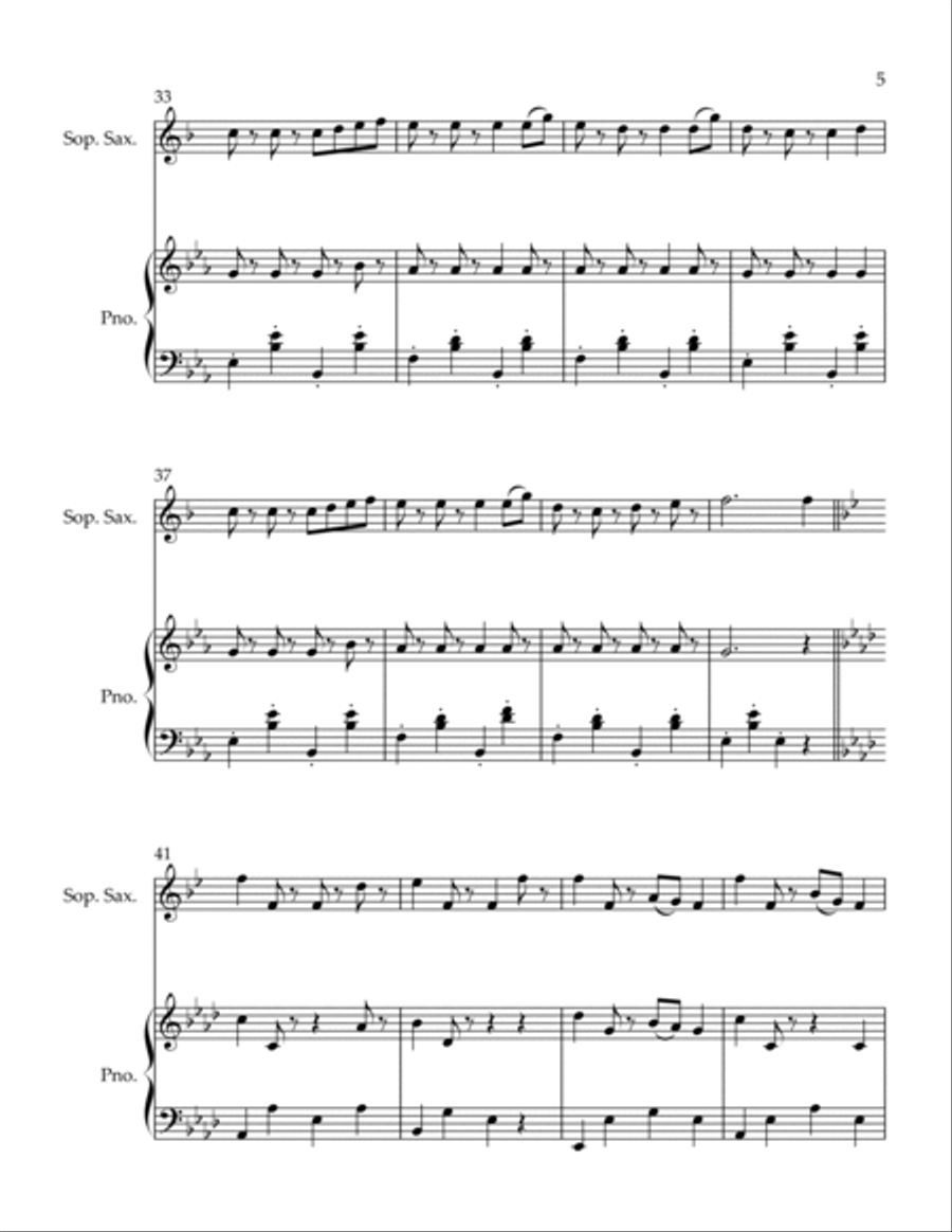 Au Revoir Au Revoir Soprano Saxophone scores gallery preview page 5