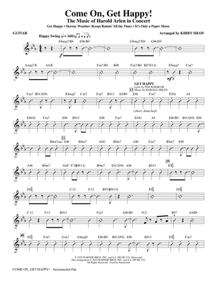 Come On, Get Happy! The Music Of Harold Arlen In Concert (Medley) - Guitar