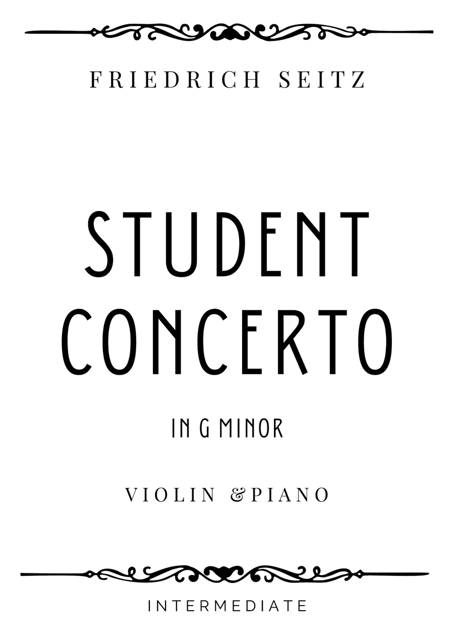 Seitz - Student Concerto No. 3 in G Minor - Intermediate Violin Solo scores gallery preview page 1