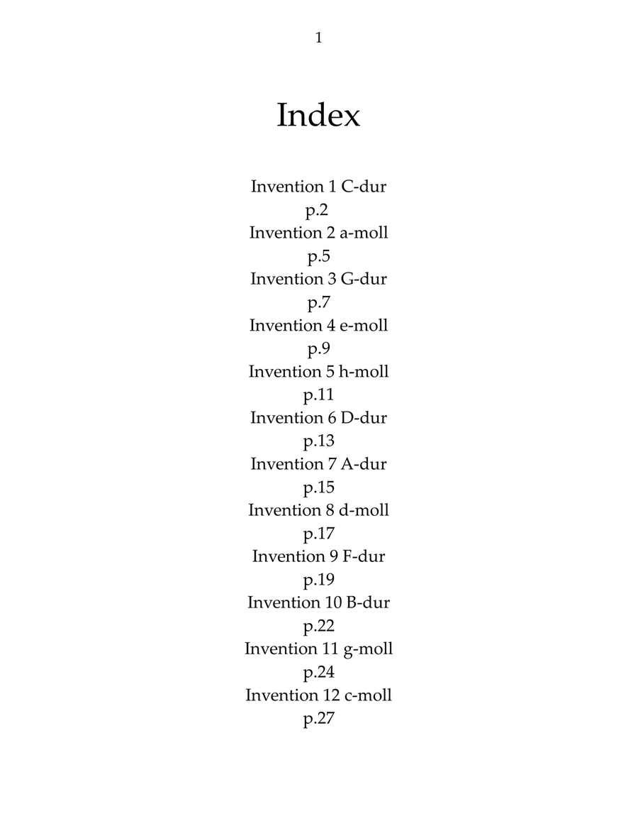 Twelve two-part inventions for piano. Piano Solo scores gallery preview page 2