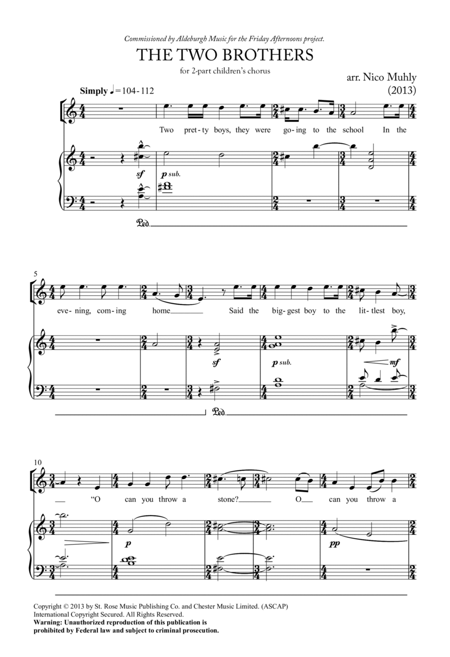 The Two Brothers 2-Part scores gallery preview page 1