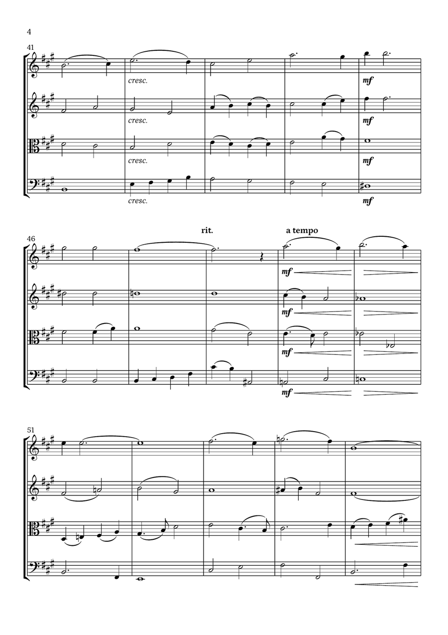 I'll Be Home For Christmas String Quartet scores gallery preview page 4