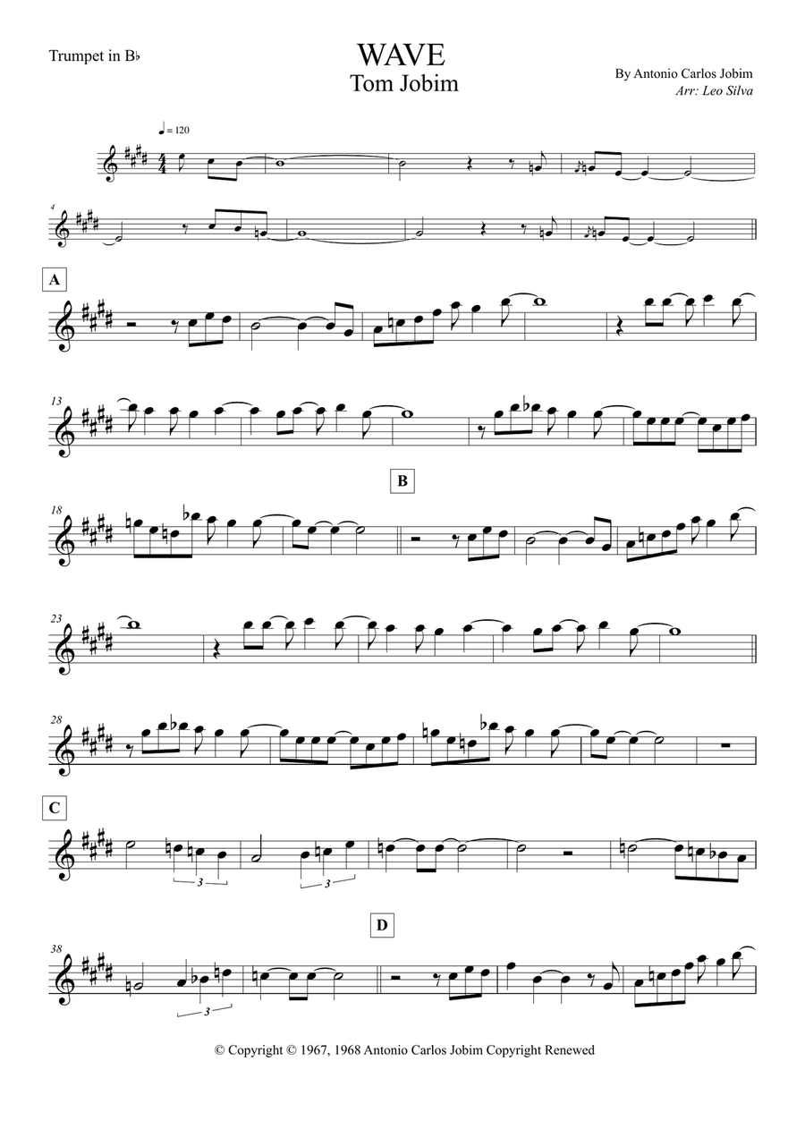 Wave B-Flat Trumpet scores gallery preview page 1