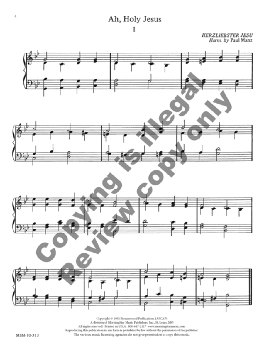 Varied Hymn Accompaniments for Lent Organ scores gallery preview page 4