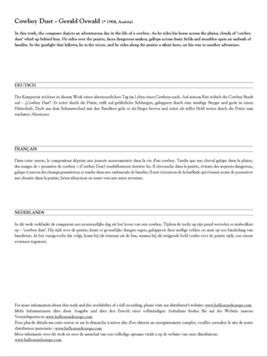 Cowboy Dust Cowboy Dust Concert Band scores gallery preview page 3