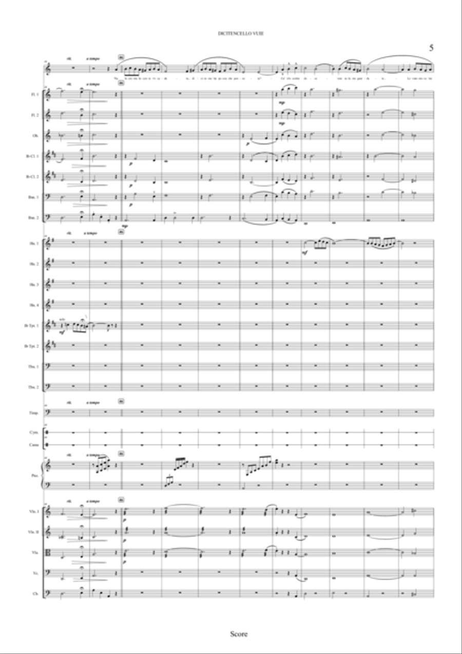 Dicitencello vuie Full Orchestra scores gallery preview page 5