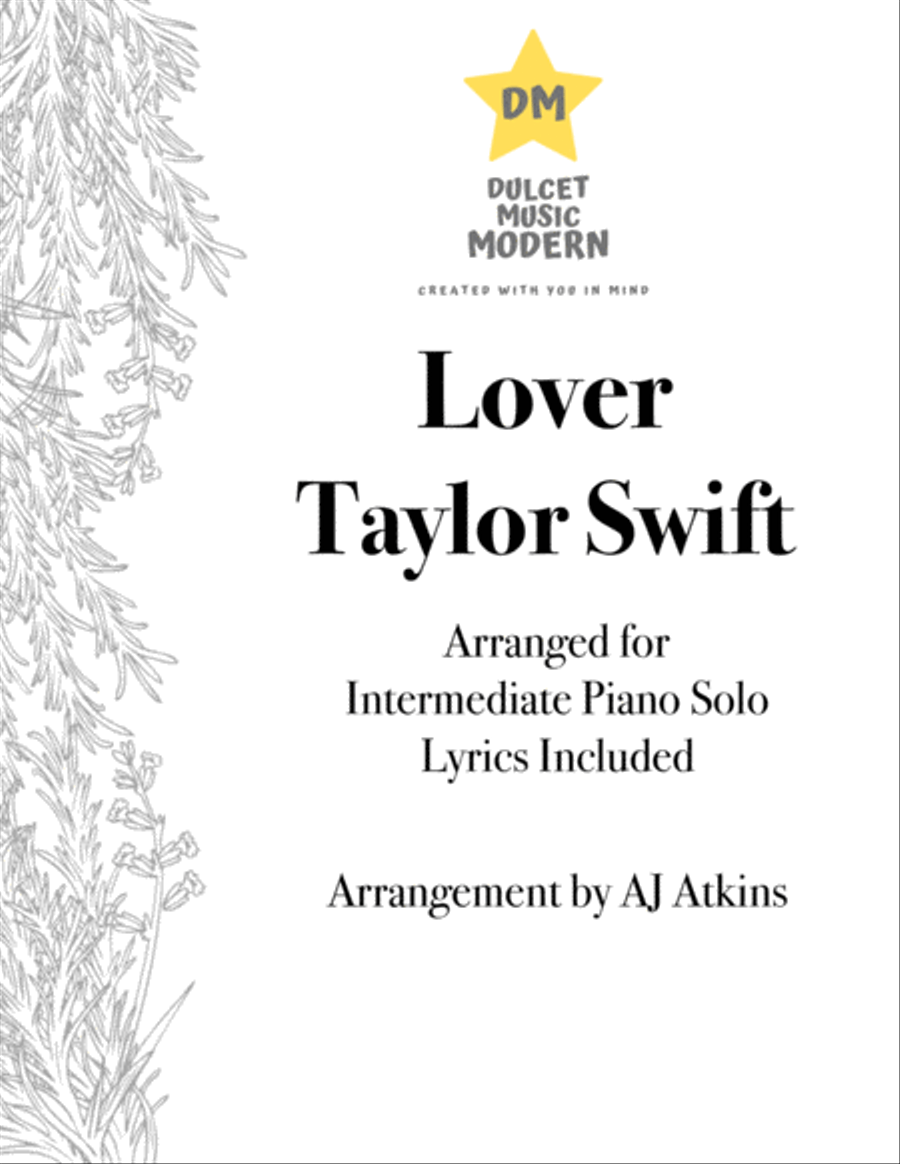 Lover Piano Solo scores gallery preview page 1
