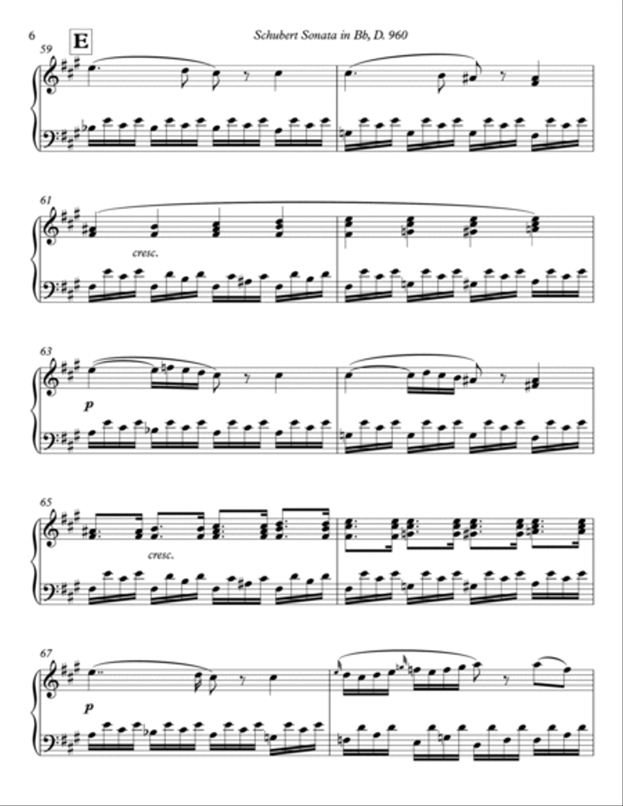 Sonata in Bb, D.960 I Molto moderato Piano Solo scores gallery preview page 6