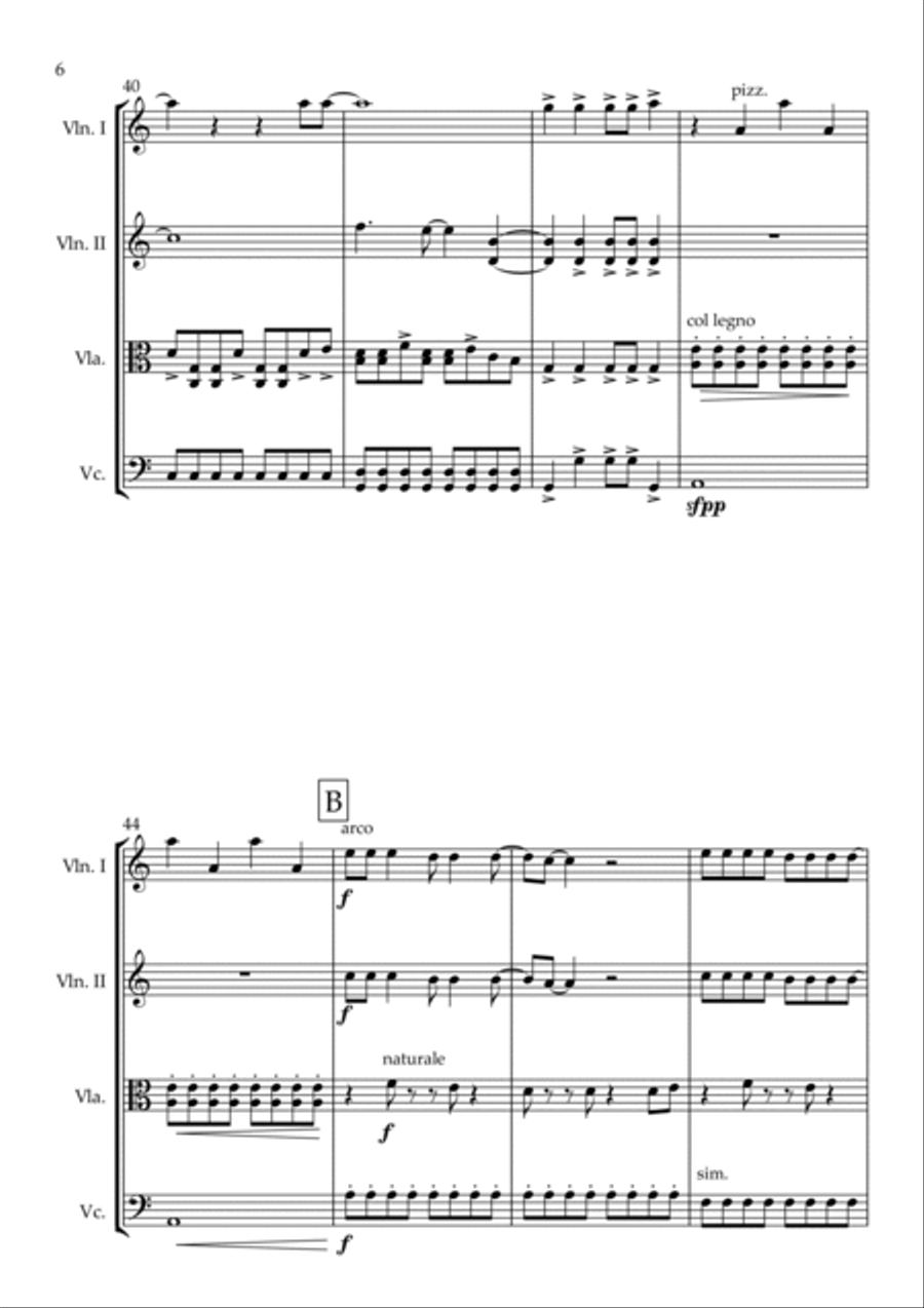 Physical String Quartet scores gallery preview page 6