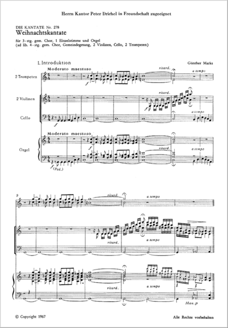 Christmas Cantata (Weihnachtskantate) 4-Part scores gallery preview page 2