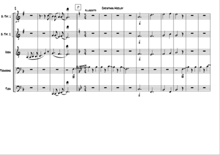 Christmas Medley Brass Ensemble scores gallery preview page 3