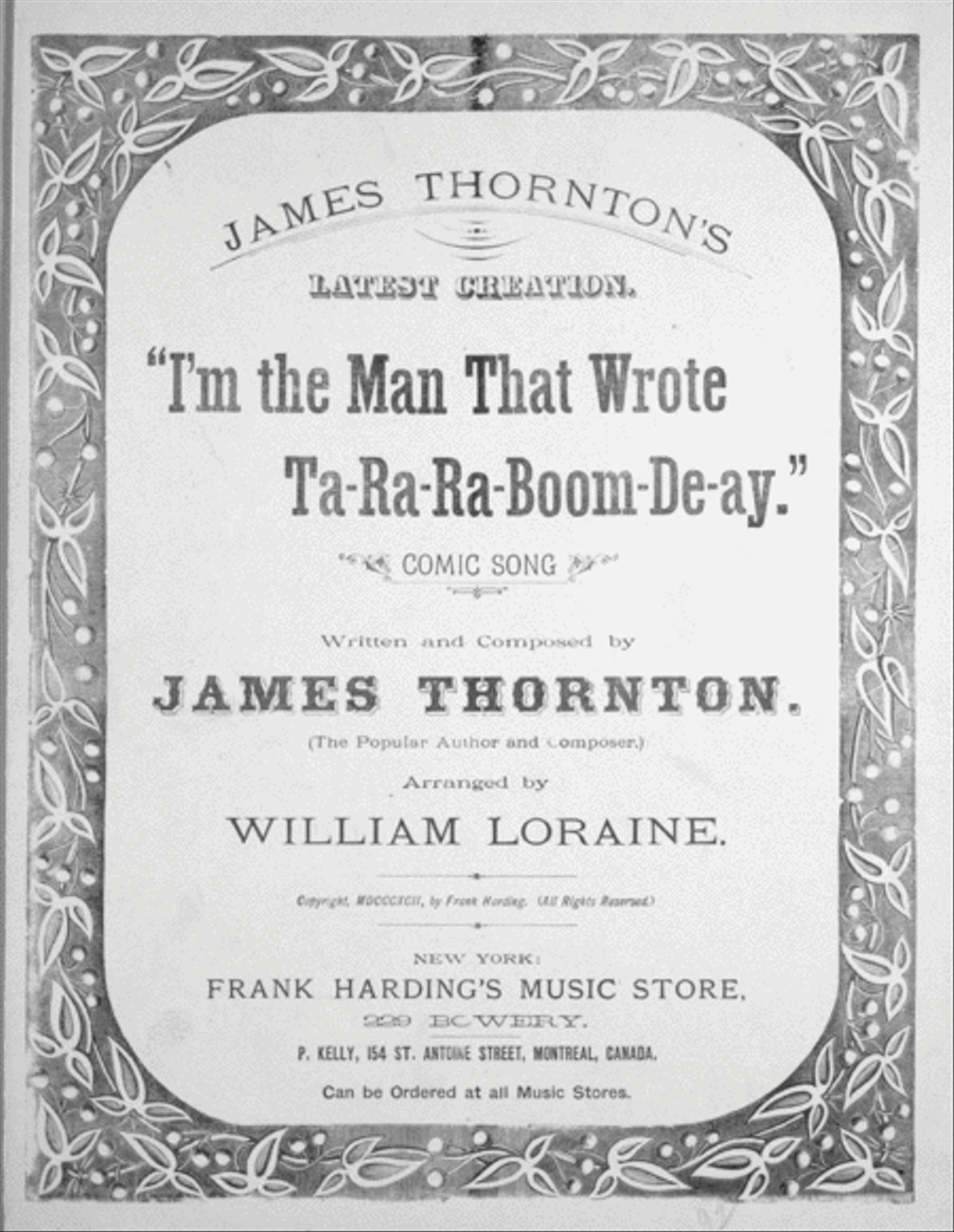 I'm the Man That Wrote Ta-Ra-Ra-Boom-De-Ay
