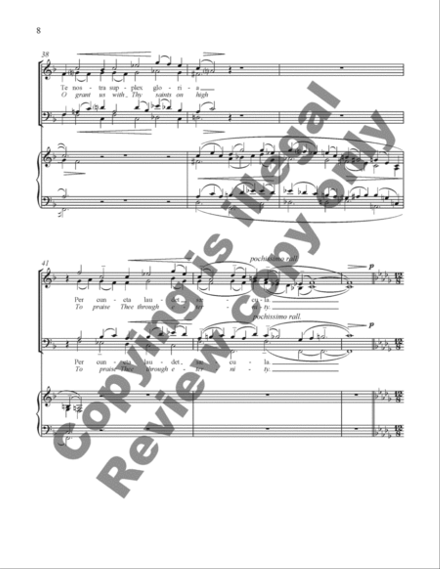 O lux beata Trinitas (O blessed Light, O Trinity) 4-Part scores gallery preview page 8