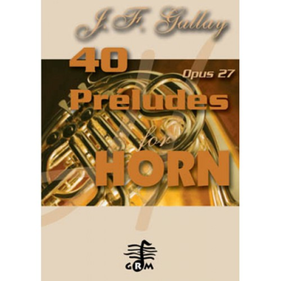 Book cover for 40 preludes for horn