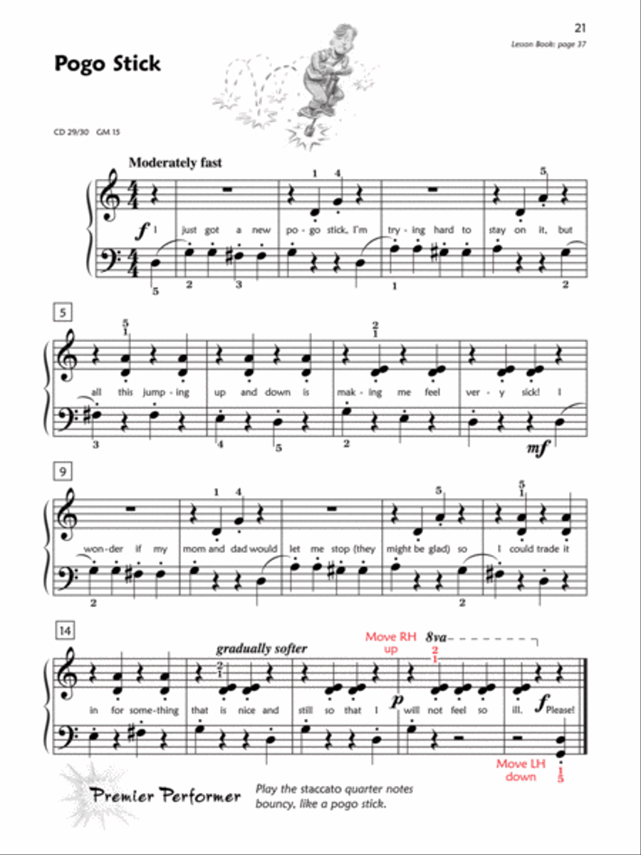 Premier Piano Course Performance, Book 1B Piano Method scores gallery preview page 8