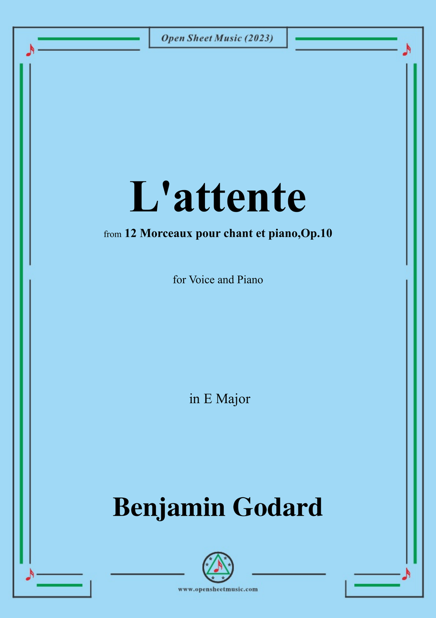 B. Godard-L'attente,in E Major,Op.10 No.4