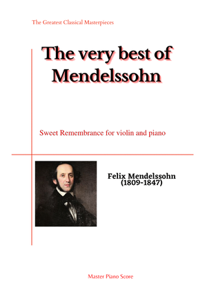 Book cover for Mendelssohn-Sweet Remembrance for violin and piano
