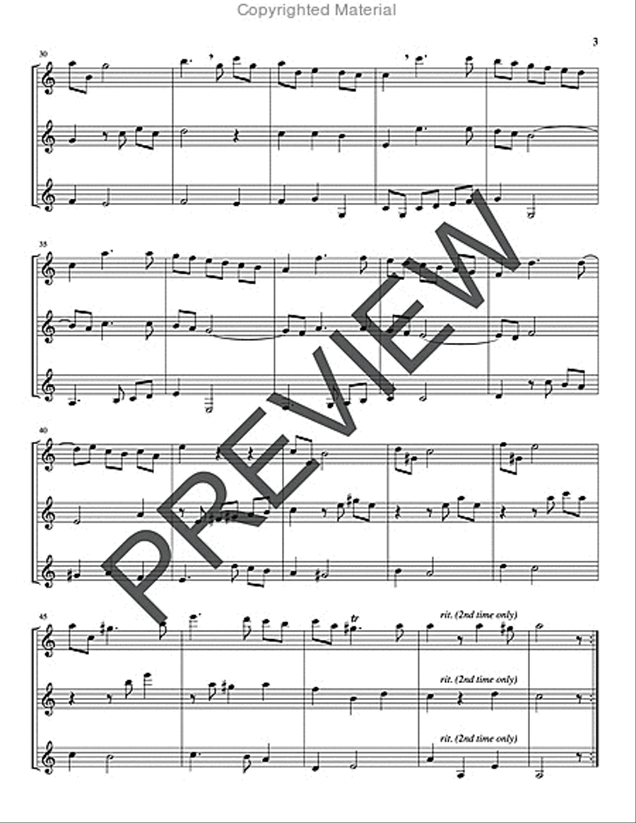 Four Meditations for Woodwind Trio Woodwind Trio scores gallery preview page 4