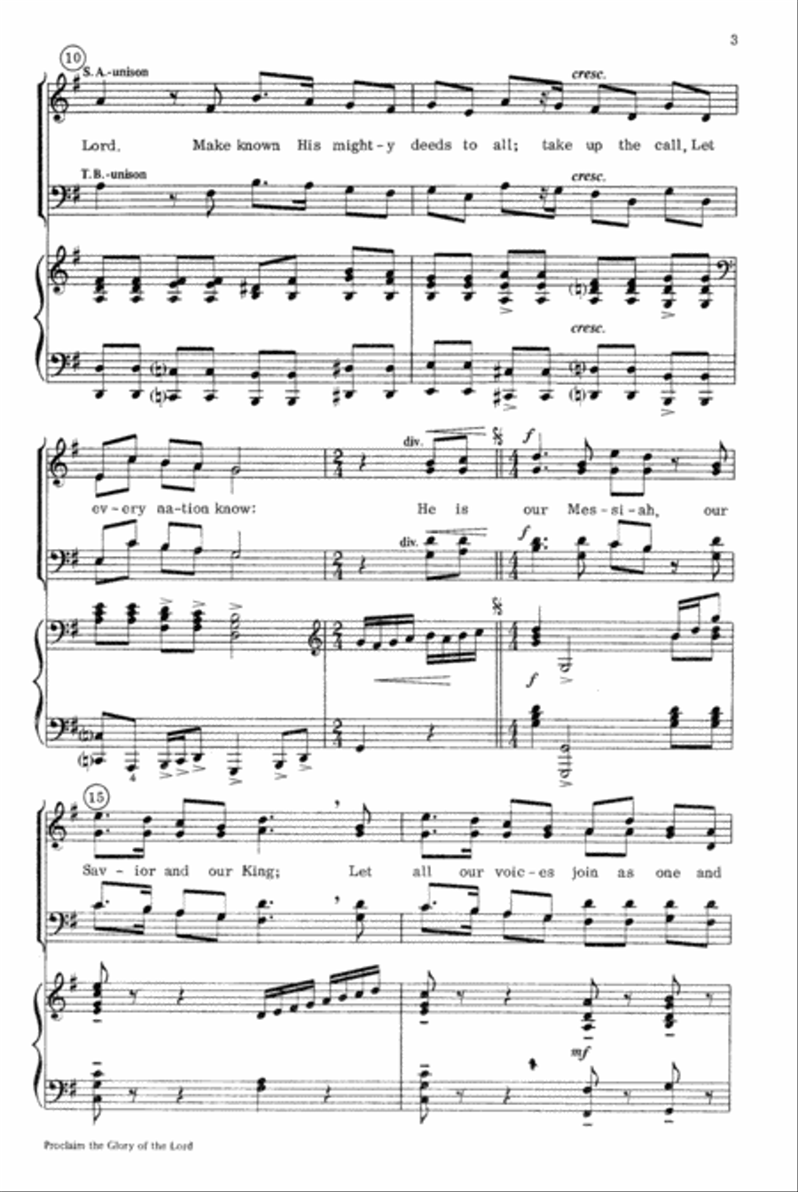 Proclaim the Glory of the Lord 4-Part scores gallery preview page 3