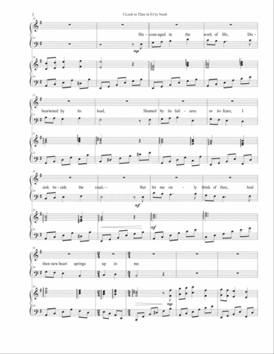 I Look to Thee in Every Need Choir scores gallery preview page 2